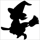 SÜPÜRGELİ CADI FOLYO STİCKER