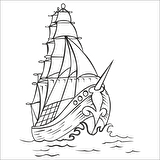 YELKENLİ TEKNE FOLYO STİCKER