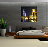 Palmiye Ve Nehir Kanvas Tablo