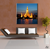 Piramit Gece Kanvas Tablo