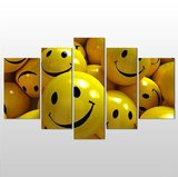 Gülen Emojiler Kanvas Tablo