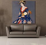 JAPON KADIN TEMALI KANVAS TABLO