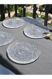 6'lı Cam Mini Pasta Tatlı Tabağı 16 cm Kek Sunum İkramlık Tabak - Asia