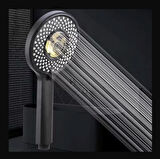 Duş Başlığı 3 Fonksiyonlu Pervaneli Siyah Duş Başlığı