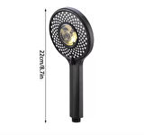 Duş Başlığı 3 Fonksiyonlu Pervaneli Siyah Duş Başlığı