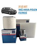 VOLKSWAGEN POLO (1.2 TSI) MK5 YAĞ HAVA POLEN FİLTRESİ BAKIM SETİ (MOTOR NO: CBZC)
