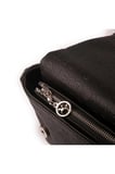 Nas Bag Kadın Çapraz Çok Cepli Spor Çanta Siyah Gofraj (25x18x7 cm )