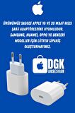Apple 18-20 Watt Hızlı Şarj Uyumlu Şarj Başlığı Ve Kablo Koruyucu Set Kahverengi Starbucks Figürlü