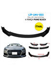 Bmw E60 Uyumlu RC 4 Parça Piano Black Tampon Eki İthal Ön Lip