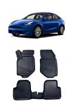 Tesla Model Y Araca Özel Kauçuk 4D Havuzlu Paspas Takımı