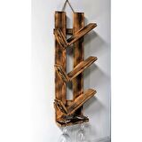 Dekoratif Ahşap Şaraplık Ve Içecek Standı 70x27cm
