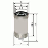 Sardes SF138 Mazot Filtresi Transit 77 86 Cargo C 813 1502255