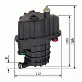 Sardes SF257 Mazot Filtresi Clio III Modus 1.5DCI K9K 164000890R