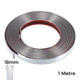 Yapışkanlı Nikelaj Şerit Bant Çıta 18mm 1 Metre Krom