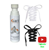 Spor Beyaz Deri Ve Kumaş Ayakkabı Bakım Boyası 75 Ml 1 Adet + 2 Çift K103 Spor Siyah Beyaz Bağcık
