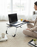 Oxy Çekmeceli Katlanır Laptop Sehpası, Tablet Sehpası, Ders Çalışma Masası