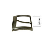 Kemer Tokası 3,5 cm Bej Nikel Hafif Ürün (Leathercraft, Deri Hobi)