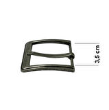 Kemer Tokası 3,5 cm Gümüş Kalay Renk 1 Adet (Leathercraft, Deri Hobi)