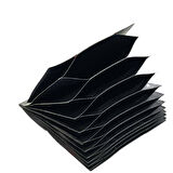 Dikey Akordiyon Plastik Kartlık Siyah, Deri Hobi Kartlık Cüzdan Yapımına Uygun