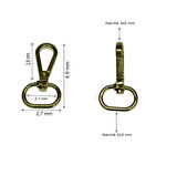 İthal Badem Anahtarlık Kancası 2cm 2 Adet Deri El Aleti