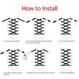 SRTfootcare Akıllı Vidalı Kilitli Elastik Outdoor Ayakkabı Bağcığı Yuvarlak 100cm (Siyah Nikel Vida) 1 Çift