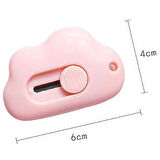 SRTfootcare 3 Ü BİR ARADA PEMBE Taşınabilir Sevimli Falçata - Maket Bıçağı
