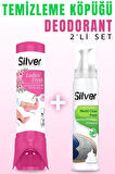 SİLVER Kadın Ayakkabı Deodorantı + Süngerli Temizleme Köpüğü 2'li Set