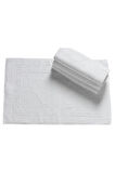 6 Adet 50x70 Cm Beyaz Otel Ayak Havlusu 250gram