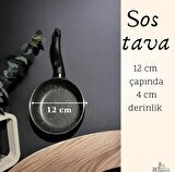BENA LİFE Sos Tavası 12 Cm Sosluk Mama Tavası Granit Tava Yanmaz Yapışmaz