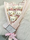 Salish Store Teddy Bear Pembe Ayıcık Buketi Yıldönümü Doğum Gününe Özel Premium Hediye