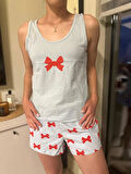 Kadın Fiyonklu Kısa Pijama Takımı