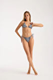 Siyah Beyaz Desenli Bikini Set
