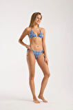 Black & Blue Desenli Bikini Set