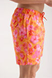  Tropikal Baskılı Deniz Şortu