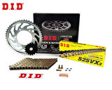 ZİNCİR DİŞLİ SETİ HONDA XL V TRANSALP ABS (700 cc)  (2008-2011) / HONDA / XL V TRANSALP ABS / 700cc / ZİNCİR: DID-525VX3 (Gold)-118 / ÖN-ARKA DİŞLİ: SUNSTAR (15T-47T) / 2008-2009-2010-2011