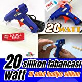 Sıcak Silikon Tabancası 20 Watt-10 Adet Silikon Çubuk N11.4615