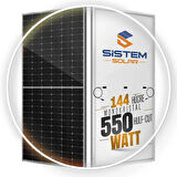 Sistem Solar 550W Watt Güneş Paneli Monokristal 144 Hücre Solar Panel