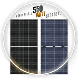 Sistem Solar Bifacial 550W Watt Güneş Paneli Monokristal 144 Hücre Solar Panel