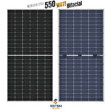 Sistem Solar Bifacial 550W Watt Güneş Paneli Monokristal 144 Hücre Solar Panel