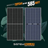 TOPCon 585w Watt Güneş Paneli Monokristal 144 Hücre Solar Panel