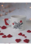 Canım Annem Kalp Kupa Bardak Mug Çay/Kahve Fincanı (Çift Taraf Baskılı)