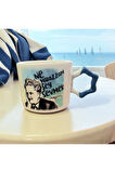 Nazım Hikmet " Ne Muazzam Şey Sevmek " Illustrasyon Baskılı Yıldız Kupa Mug Çay Kahve Fincanı