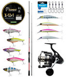 Yek Outdoor Pro Spin Seti Shimano Kamış Sienna Spinning EVA 2,41m 10-35g 2pc&Savage Gear SGS8 4000 FD 8+1BB Olta Makinesi