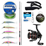 YekOutdoor Okuma Profesyonel Spin Seti Shimano Kamış Sienna Spinning EVA 2,41m 10-35g &Okuma Ceymar HD CHD-2500A 7+1BB Olta Makinesi