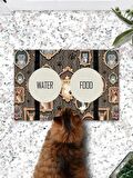 Tablo Kediler Kedi Köpek Eğitim Mama Paspası Ve Beslenme Altlığı
