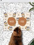 Cute Cats Kedi Köpek Mama Paspası Ve Beslenme Altlığı 45x70cm