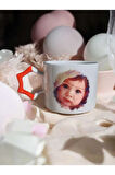 Kişiye Özel BabyMug Özel Tasarım Bebek Fotoğrafı Baskılı El Yapımı Yıldız Mug Kupa Çay Kahve Fincanı
