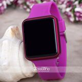 Touche Watch Fuşya Renk Silikon Kordonlu Dokunmatik Led Bayan Saat ST-303731
