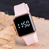 Pinkoli Watch Pembe Renk Dokunmatik Led Ekran Rose Kasa Kız Çocuk Kadın Saati ST-304002