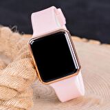 Pinkoli Watch Pembe Renk Dokunmatik Led Ekran Rose Kasa Kız Çocuk Kadın Saati ST-304002